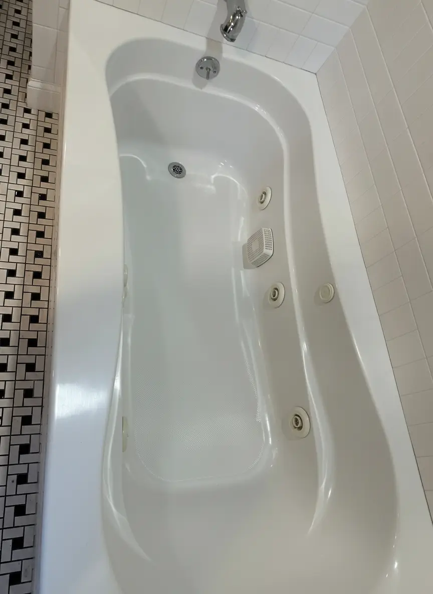 Jetted tub after a Trustyclean deep clean in New Bedford